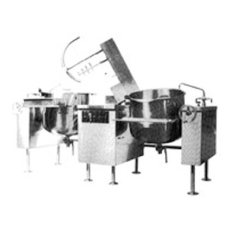 Crown Steam DLTM-100-2_208/60/3 Tilting Kettle/Mixer Direct Steam (2) 100 Gallon Capacity Kettles