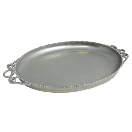 Bon Chef 2100 Bolero Platter 12-1/2" X 17-1/2" X 1-1/2" Aluminum With Pewter-Glo Finish