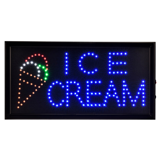 Alpine Industries ALP497-13 Ice Cream Sign With Two Display Modes 19" X 10" LED