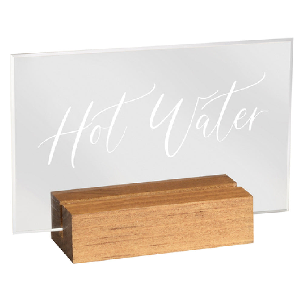 Cal Mil 22336-3-99 Madera Sign "Hot Water" 3-1/2" X 1" X 2-1/2"