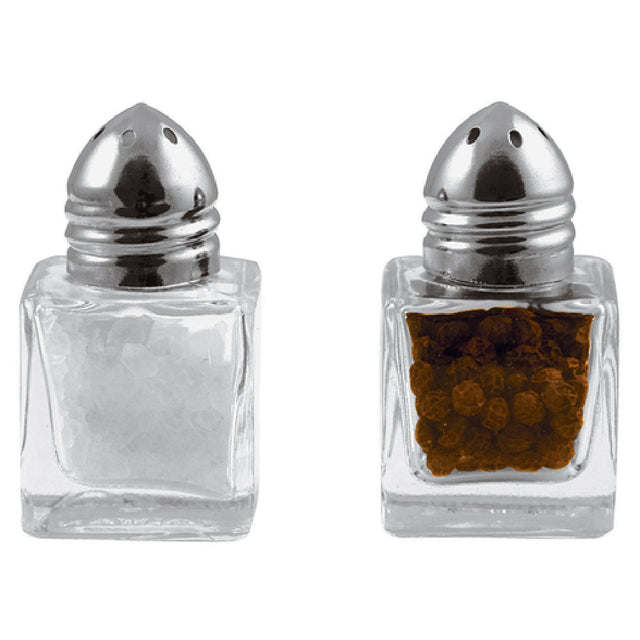 Paderno 42927-02 Mini Salt & Pepper Shaker Set 1/2 Oz. 1-1/8" X 1-1/8" X 2"H