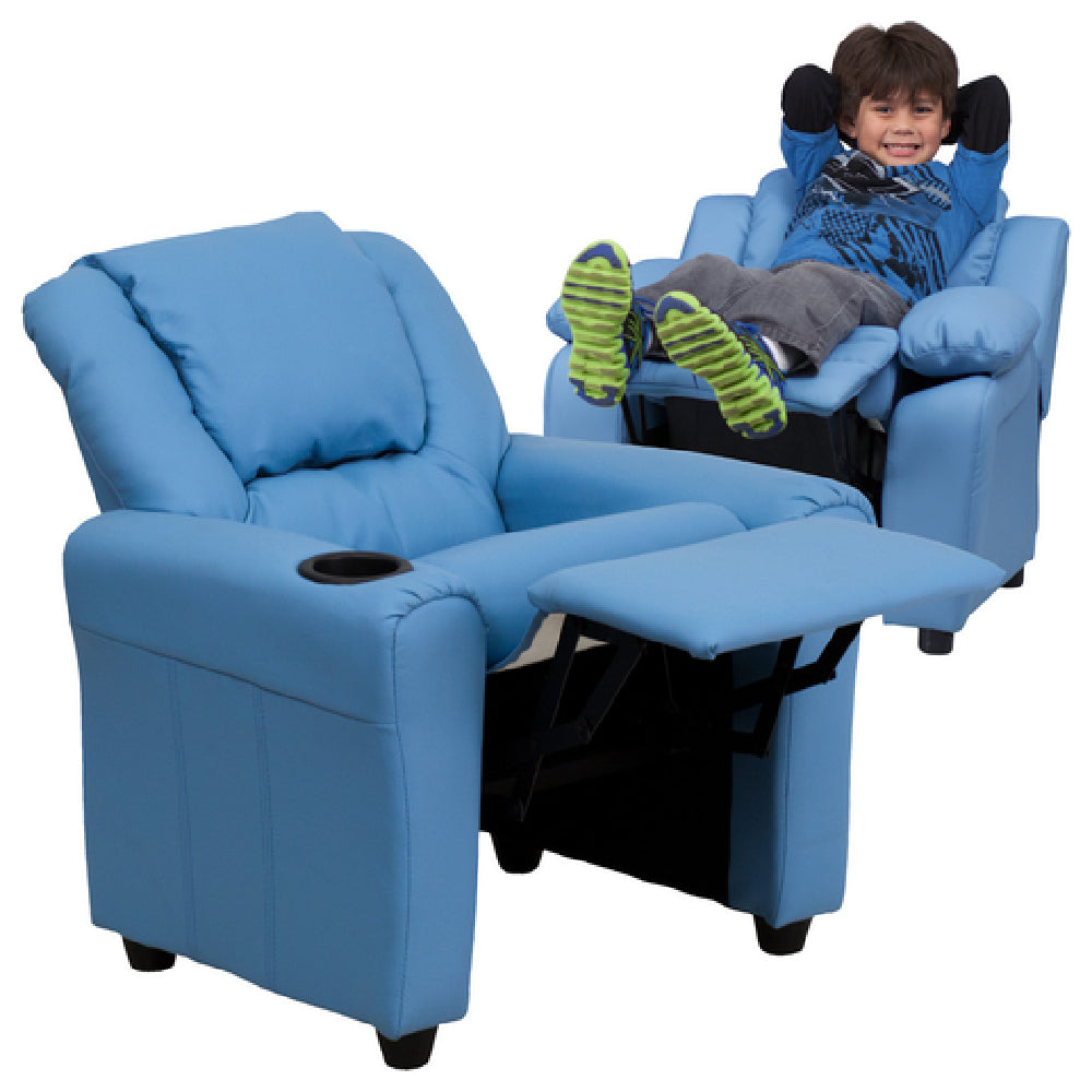 Flash Furniture DG-ULT-KID-LTBLUE-GG Kids' Recliner 24"W X 21-1/2" 36-1/2"D X 27"H