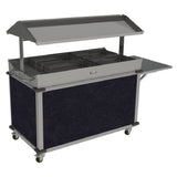 Cadco CBC-GG-B4-L4 MobileServ® Standard Grab & Go Merchandising Cart 2-sided Grab & Go Shelf On Top