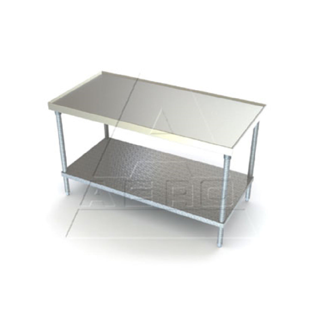 AERO Manufacturing 1TG-2484 Aerospec™ Work Table 84"W X 24"D X 35"H 14/304 Stainless Steel Top Reinforced With (2) Stainless Steel Box Channels