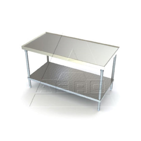 AERO Manufacturing 1TG-3084 Aerospec™ Work Table 84"W X 30"D X 35"H 14/304 Stainless Steel Top Reinforced With (3) Stainless Steel Box Channels