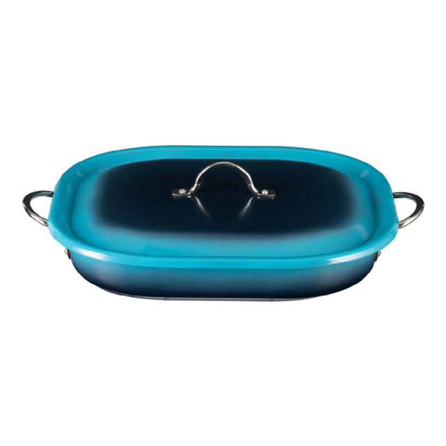 Bon Chef 73023-OM-C Country French X Ombre Roasting Pan 5 Qt 15" X 11" X 2 7/8"