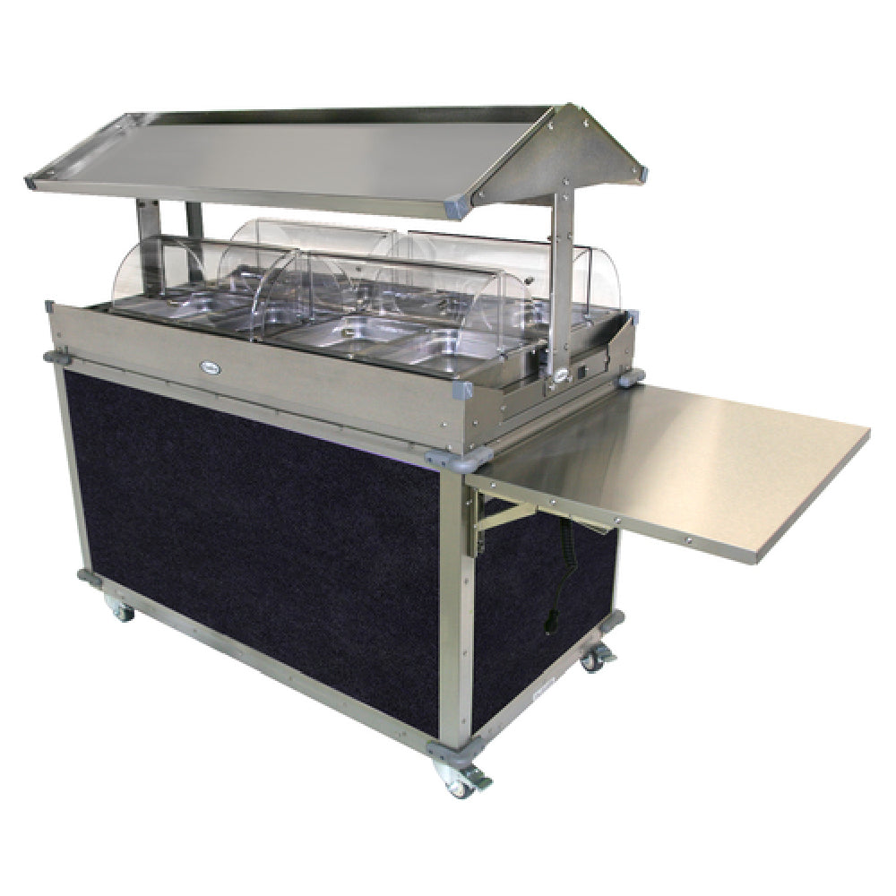 Cadco CBC-GG-4-L4 MobileServ® Deluxe Grab & Go Merchandising Cart 2-sided Grab & Go Shelf On Top