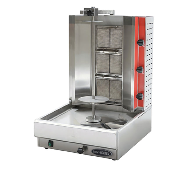 Serv-Ware SWVB-3-LP - Serv-Ware - Gas Cooking - 3 Burner Vertical Rotating Broiler - Liquid Propane