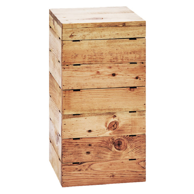 Cal Mil 3627-99 Madera Crate Riser 9"W X 9"D X 18"H Square