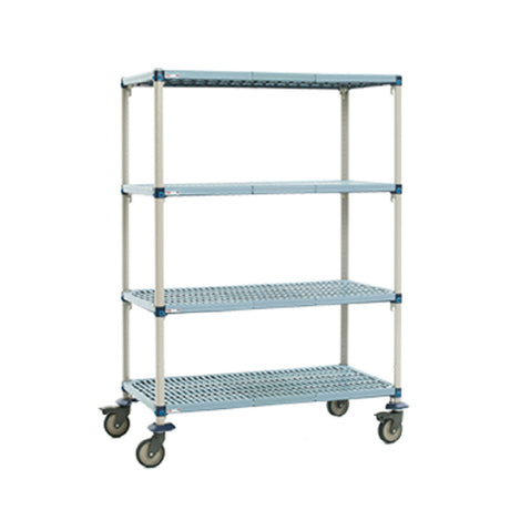 Metro Q336EG3 MetroMax® Q Mobile Shelving Unit 36"W X 18"D X 67-5/16"H (4) Open Grid Shelves With Eopxy Coated Steel Frames & Removable Polymer Shelf Mats