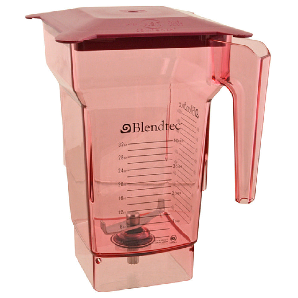 Franklin Machine Products 541-1001 Jar (4-Sided Red With Lid)