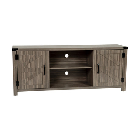 Flash Furniture GC-MBLK67-GY-GG TV Stand Up To 65" TVs Open And Closed Shelving