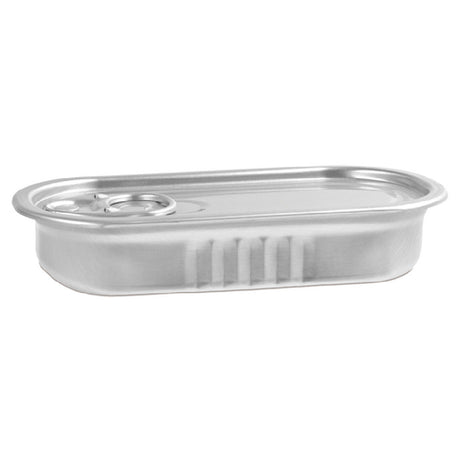 JB Prince R901 Comatec Disposable Anchovy Tin 3 Oz. 4"L X 2"W X 3/4"H Overall