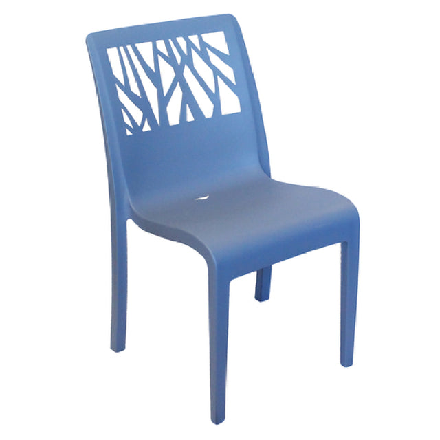 Grosfillex US117680 Vegetal Stacking Side Chair Designed For Outdoor Use Air Molding Technology Resin