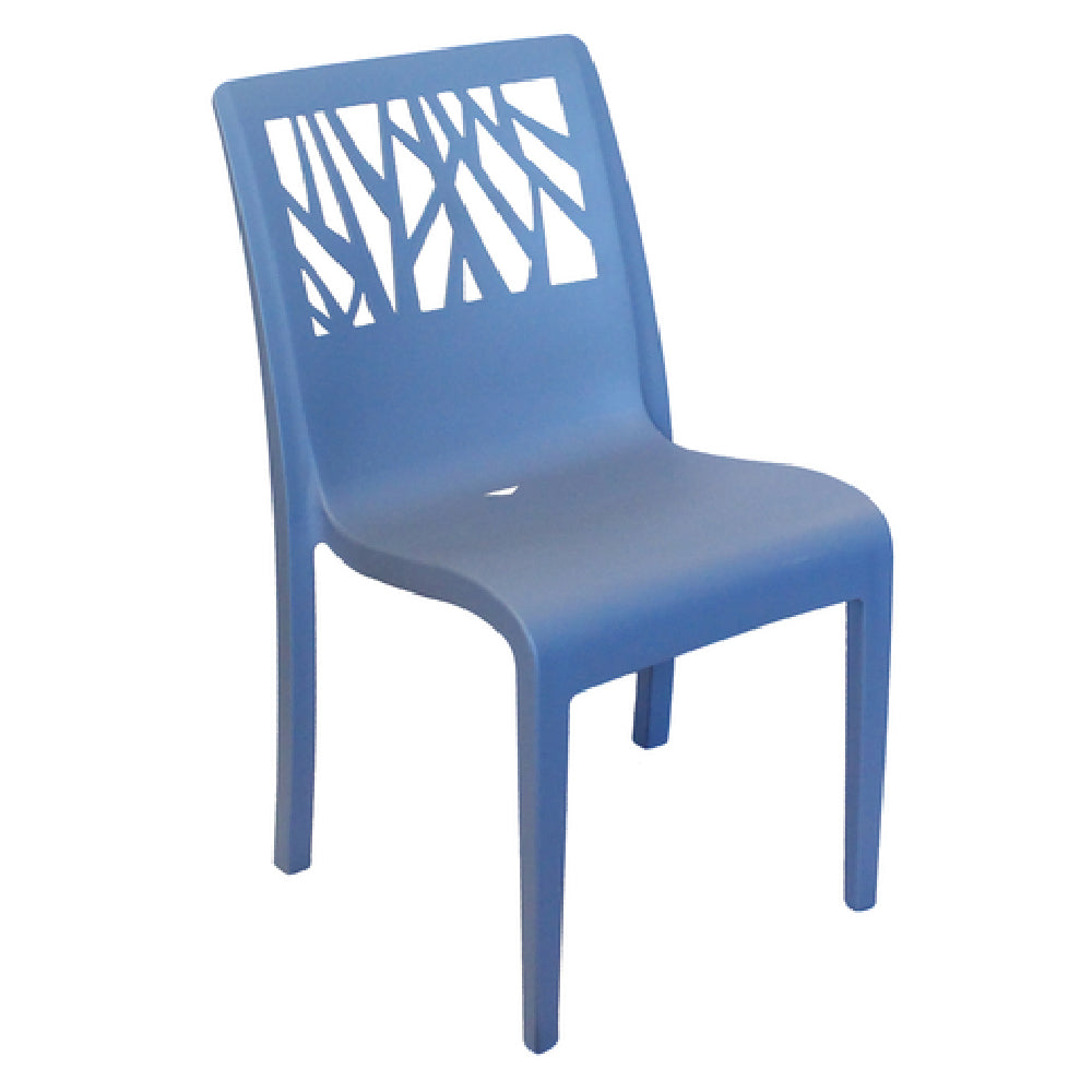 Grosfillex US116680 Vegetal Stacking Side Chair Designed For Outdoor Use Air Molding Technology Resin