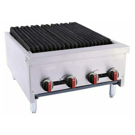 BakeMax BACGG24-4 Charbroiler Natural Gas Countertop