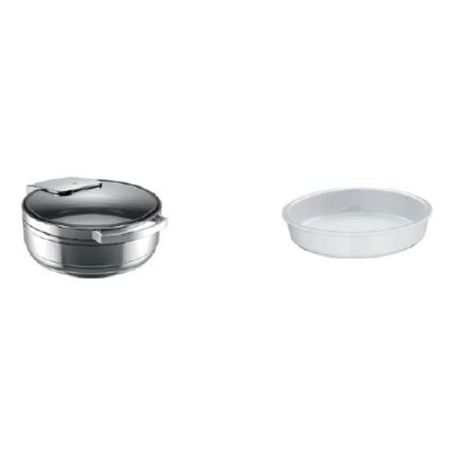 Bauscher Hepp 55.0020.6000 - Chafing Dish Promo Kit, Includes: (1) Manhattan Round Induction Chafing Dish (55.0020.6040) & (3) 106 Oz.