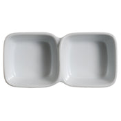 Palate & Plate AW-1802 - Appetizer Dish, (2) 3 Oz. Compartments, 6" X 3" X 1-3/8"H