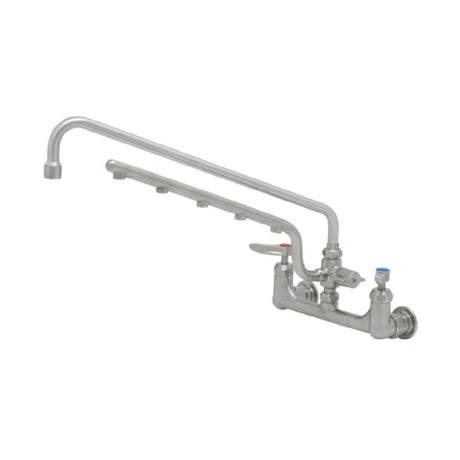 T&S Brass S-0230-U18-CR UltraRinse 8” Wall Mount Mixing Faucet 18" Swing Nozzle With Stream Regulator Outlet