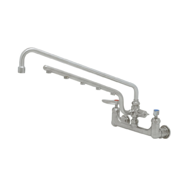 T&S Brass S-0230-U18-CR UltraRinse 8” Wall Mount Mixing Faucet 18" Swing Nozzle With Stream Regulator Outlet