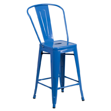 Flash Furniture CH-31320-24GB-BL-GG Bar Stool 500 Lb. Weight Capacity Counter Height