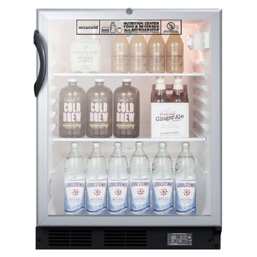 Summit SCR600BGLBINZADA Accucold Nutrition Center Refrigerator Undercounter Built-in Or Freestanding