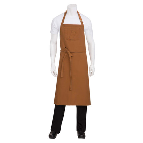 Chef Works ABCKV003-NTM-0 Rockford Chefs Bib Apron 40"L X 39"W Adjustable Metal Neck Buckle