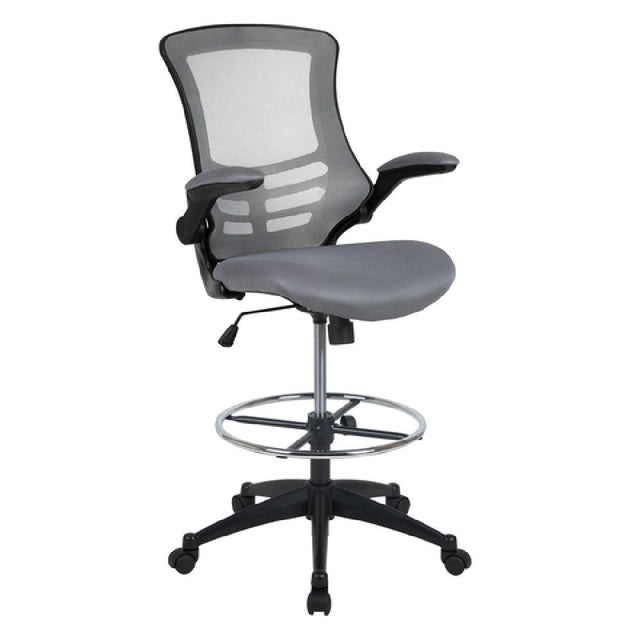 Flash Furniture BL-X-5M-D-DKGY-GG Swivel Drafting Chair 43-1/4" To 50-3/4" Adjustable Height