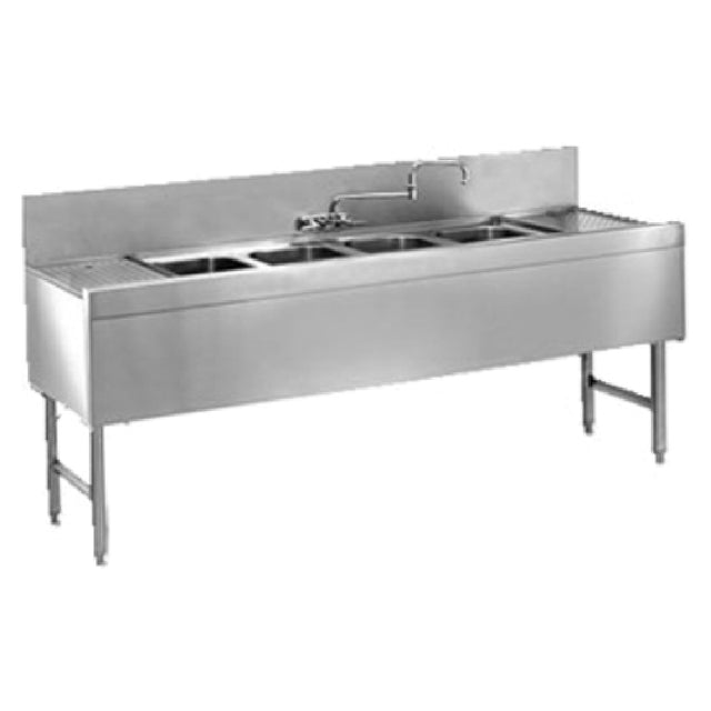 Glastender FSB-66R-S Underbar Sink Unit Four Compartment 66"W X 24"D