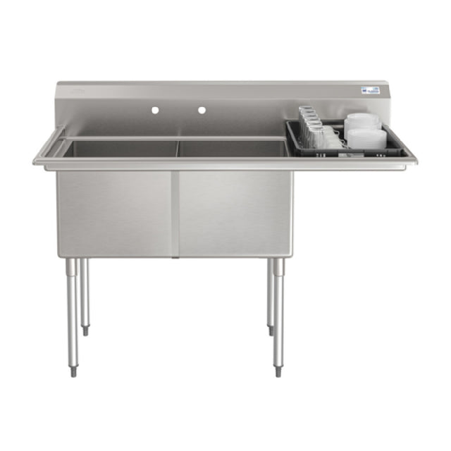 Koolmore KM-SB181814-18R3 Commercial Sink (2) Compartment 56"W