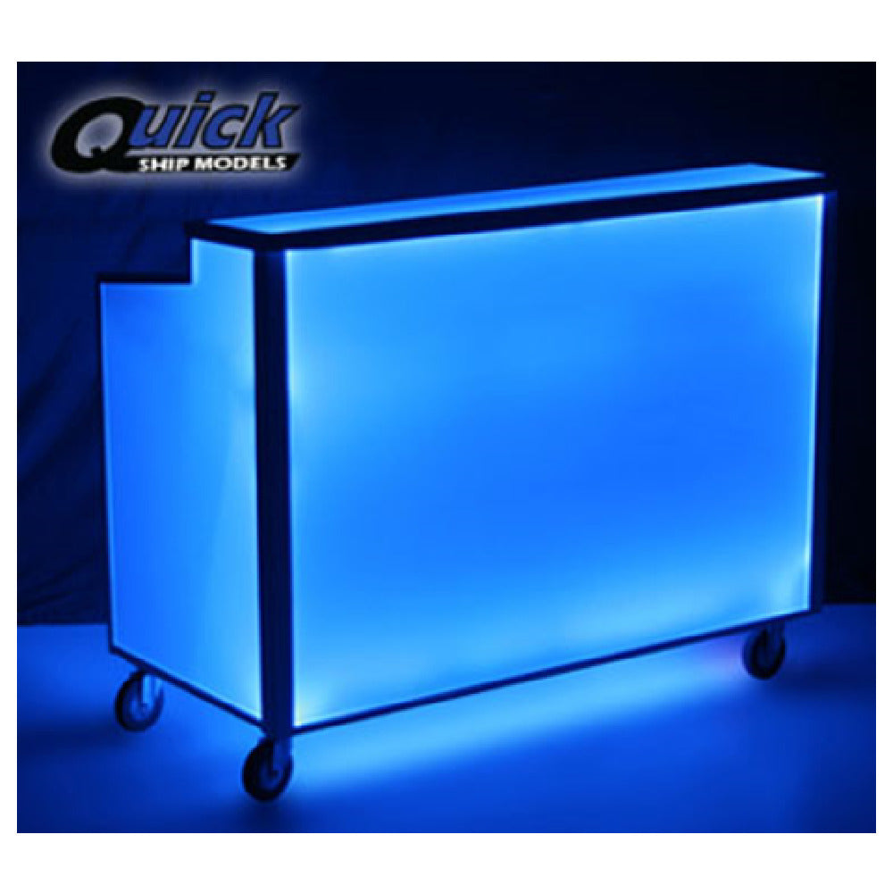 Forbes Industries 4863-5-W Luxe Series Mobile Bar 30"W X 60"L X 47"H Powder Coated Steel Frame