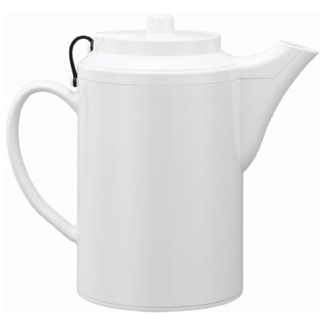 Service Ideas TST612WH Service Ideas Teapot With Tether Plastic Double Wall