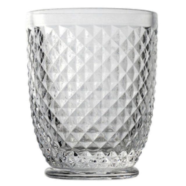 Steelite 6446BW008 Tumbler 10 Oz. (H 4" M 3-1/4" T 3-1/4" B 2-1/4") Faceted Embossment