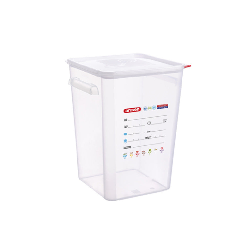 Carlisle 11857 Araven Food Storage Container 23 Qt. 11-1/4"W X 11-1/4"D X 15-3/4"H