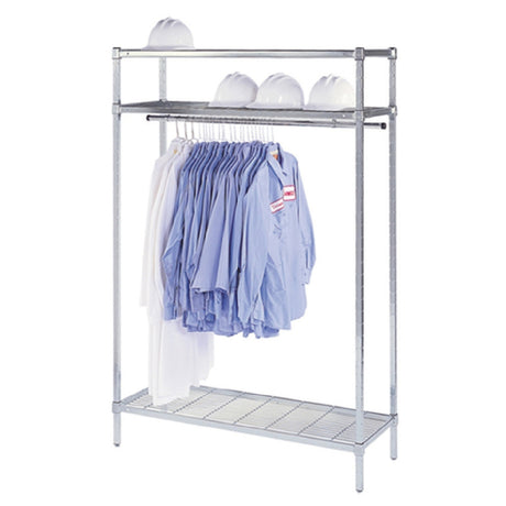 SPG CR48 - Amco Coat Rod Set, 46" Long, Includes Rod And Two Hangers To Install Below A Wire Shelf