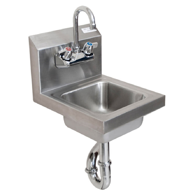 BK Resources BKHS-W-SS-PT-G Space Saver Hand Sink Wall Mount 9" Wide X 9" Front-to-back X 5" Deep Bowl