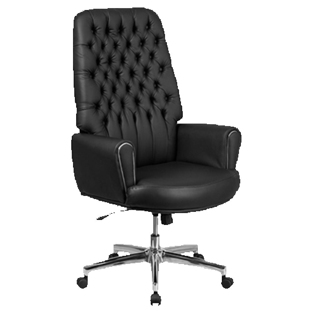 Flash Furniture BT-444-BK-GG Traditional Executive Swivel Office Chair 48" To 50-1/2" Adjustable Height