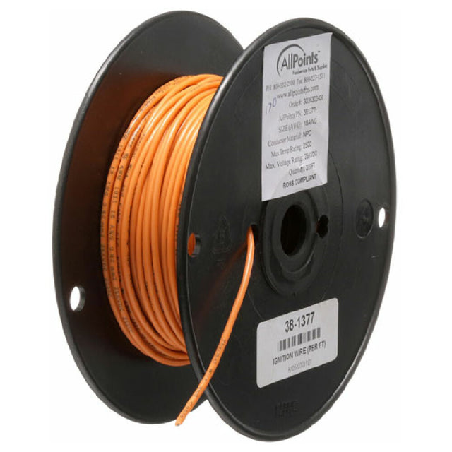 Private Label MVR381377 Ignition Wire (per Ft) 18 Ga 250c Orange