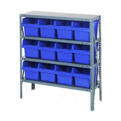 Quantum 1239-SB807_BLUE - Shelving Unit, 12"D X 36"L X 39"H, Heavy Duty