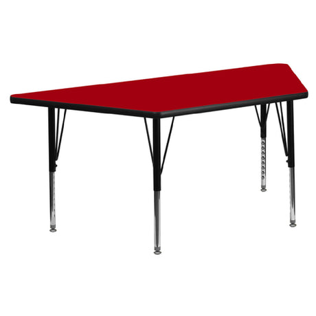 Flash Furniture XU-A3060-TRAP-RED-T-P-GG Activity Table 57-1/2"W X 26-1/4"D X 16-1/8" To 25-1/8" Adjustable Height