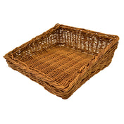 Bauscher Hepp W1799 - Wicker Basket, 13-1/4"L X 13"W X 4-1/4"H, Angled (2-1/4"H At Front)