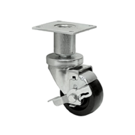 Klinger's Trading 3-ADJ-FLAT Swivel Casters 3" X 1-1/4" Plastic 250 Lb. Capacity Each