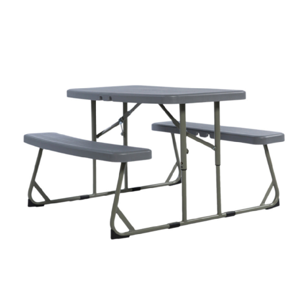 Flash Furniture RB-EBB-2432FD2-GY-GG Paige Easy-Fold Kids Outdoor Picnic Table & Bench