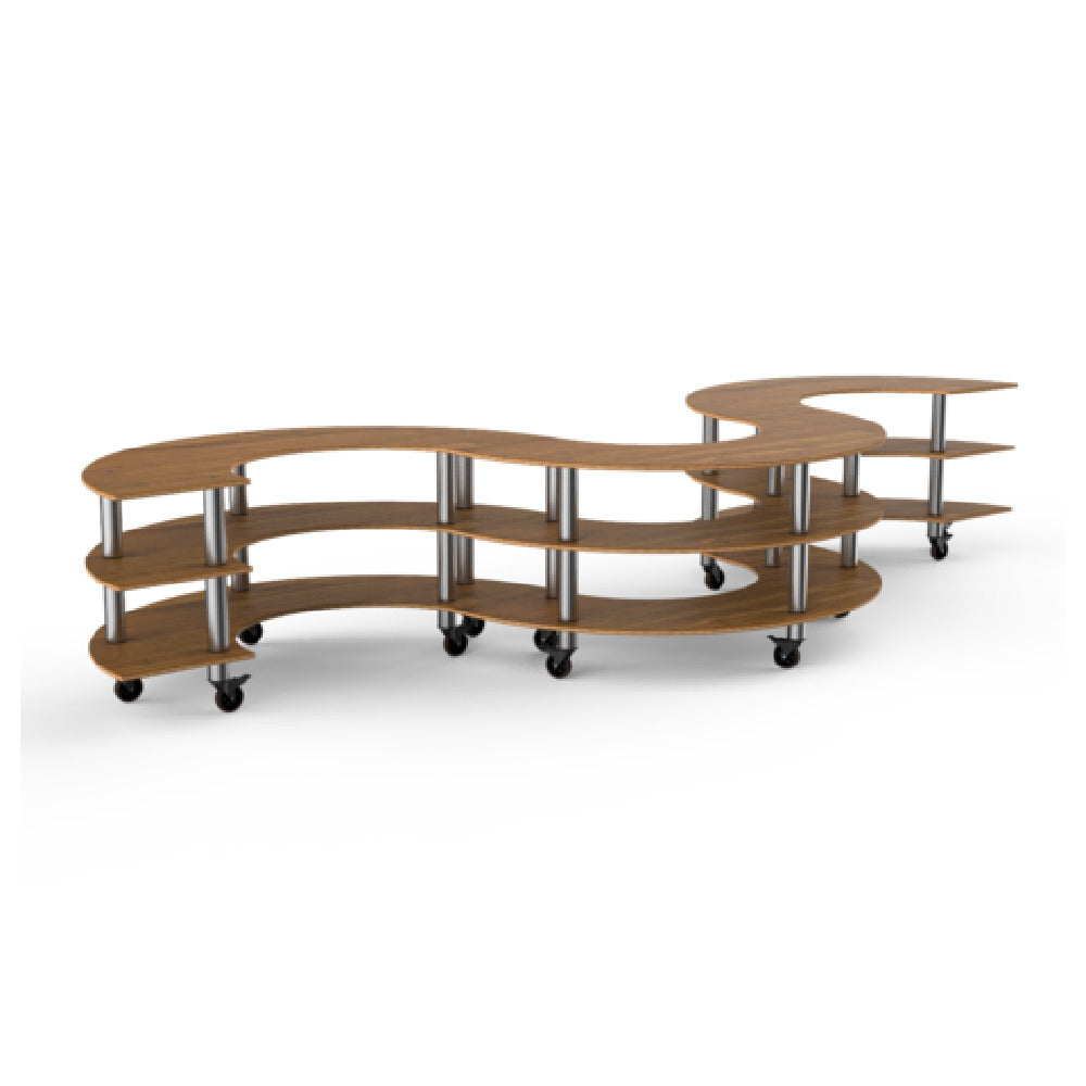 Steelite MGCMSB04BSXW - Large Snake Shape Station, 202.0" X 77.0" X 35.0", Modular
