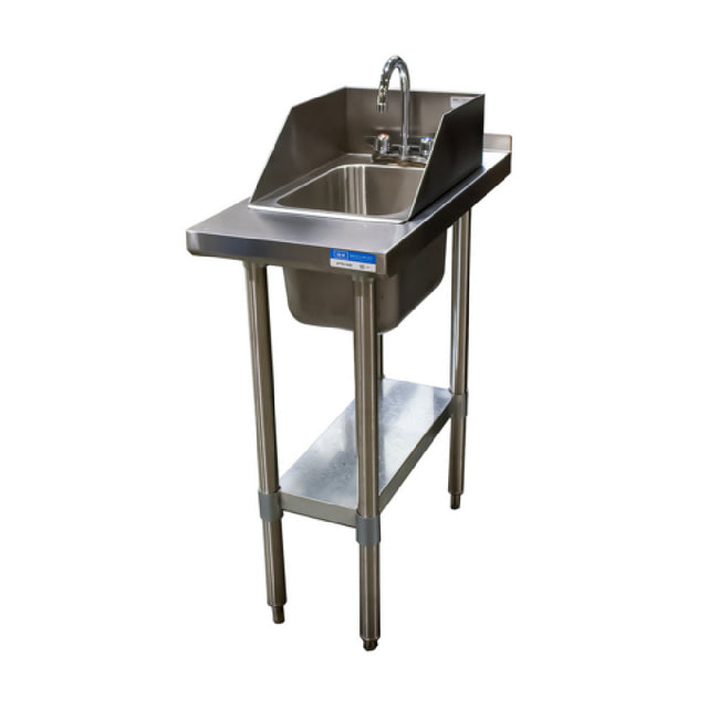 BK Resources HST-1530-1014-SS Filler Table With Drop-in Sink 15"W X 30"D X 41-3/4"H