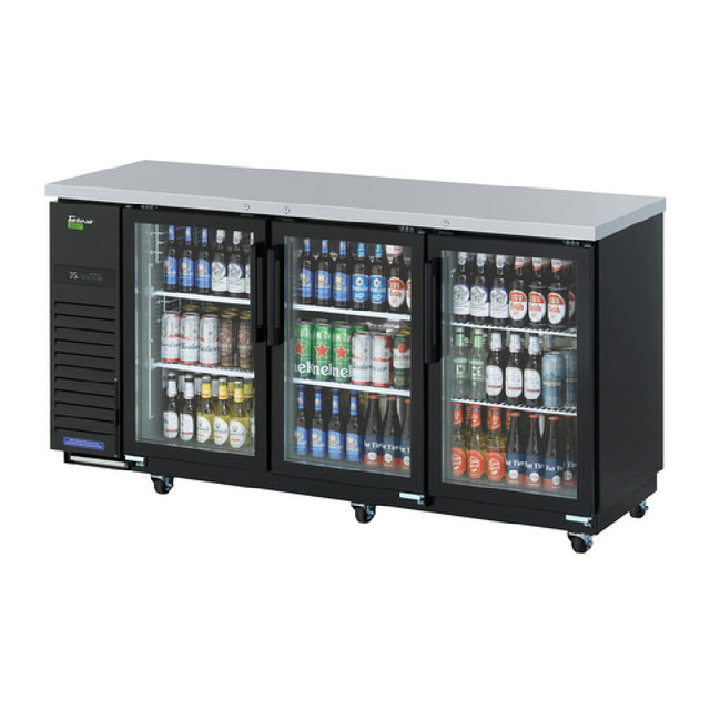 Turbo Air TBB-24-72SGD-N Super Deluxe Narrow Back Bar Cooler Three-section 73-1/8"W X 24-1/2"D X 35-3/8"H