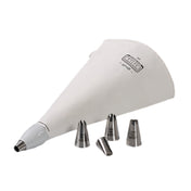 Bauscher Hepp 23.0066.6150 - Professional Icing Bag Set, 7 Piece Set, Includes: (1) 15-3/4"L Boil-proof Cotton Bag