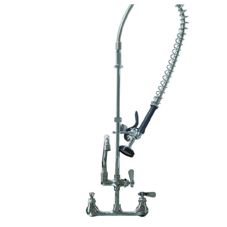 Hubert 135972 - Kratos Pre-Rinse Faucet With 8" Centers & 10" Add-On Faucet, Wall-mount