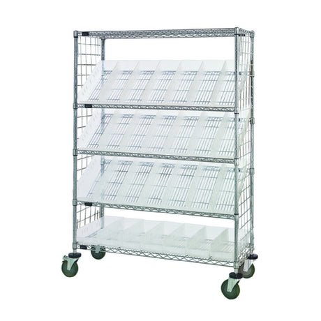 Quantum WRCSL5-63-1836EP-104CL Slanted Shelf Enclosure Cart 36"W X 18"D X 69"H