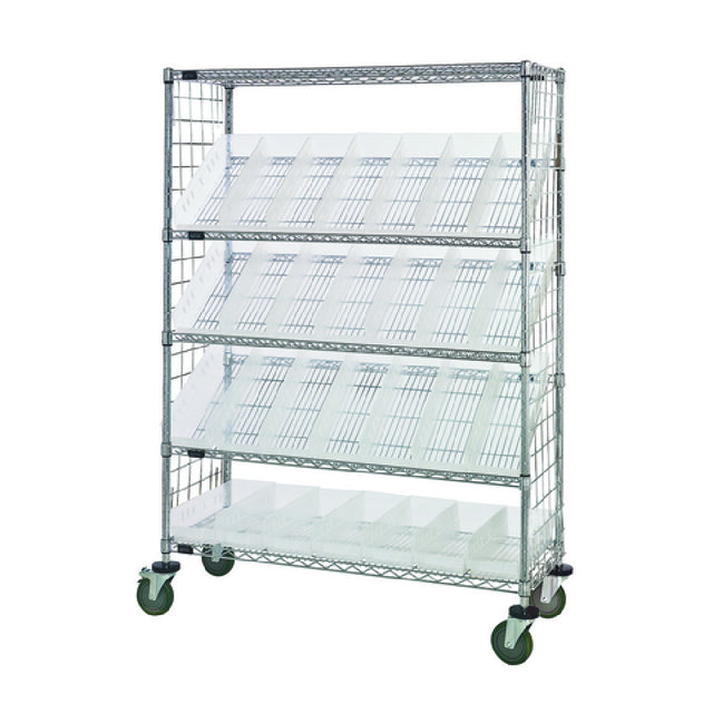 Quantum WRCSL5-63-1836EP-104CL Slanted Shelf Enclosure Cart 36"W X 18"D X 69"H